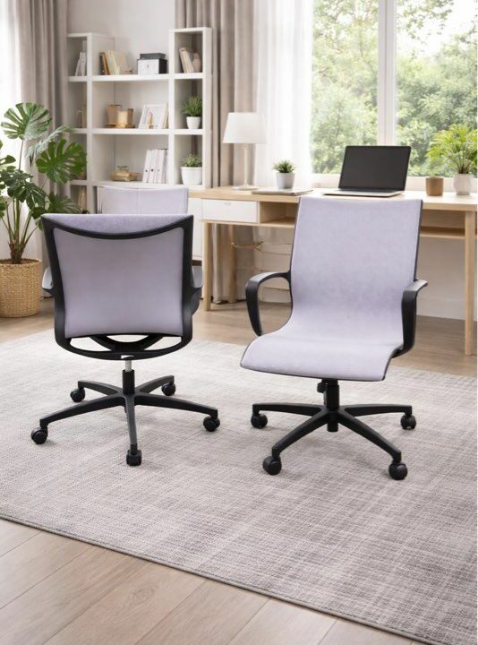Fauteuil de Bureau Ergonomique – Tissu Gris – Roulettes – 59 HT – Image 2