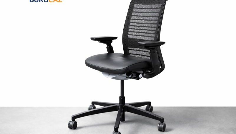 🪑 Chaise de Bureau Reconditionnée Steelcase Think V2 Black – Accoudoirs 4D – Image 5
