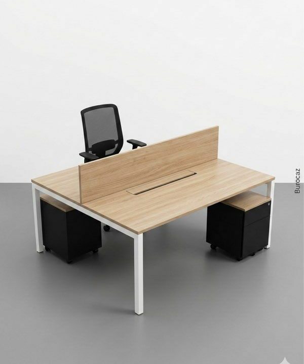 Bench bureau 2 personnes face à face open space – bureau professionnel occasion – Image 3