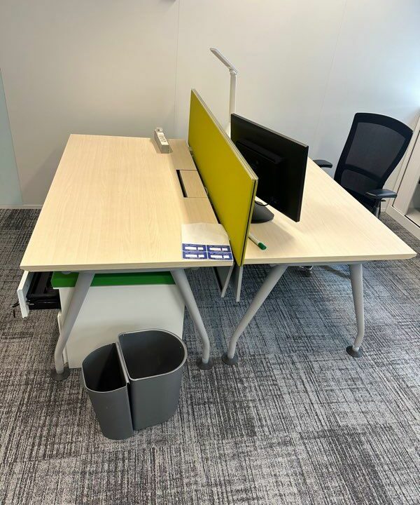 Bureau Bench 2 Personnes 140 cm ou 160 cm Beige