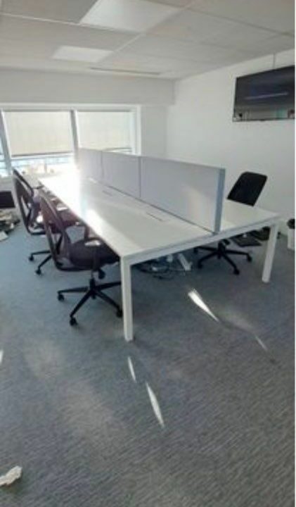 Bench bureau 6 postes face à face 160x80 – Open Space professionnel blanc – Image 5