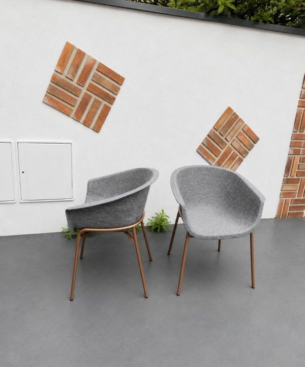 Chaise Design Professionnelle Tissu Gris pour Restaurant – Image 2