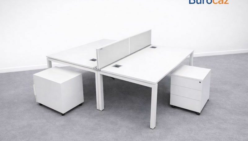 Bench bureau 2 personnes face à face open space – bureau professionnel occasion