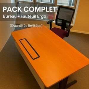Pack poste de travail professionnel – Mobilier bureau d’occasion – 150 HT