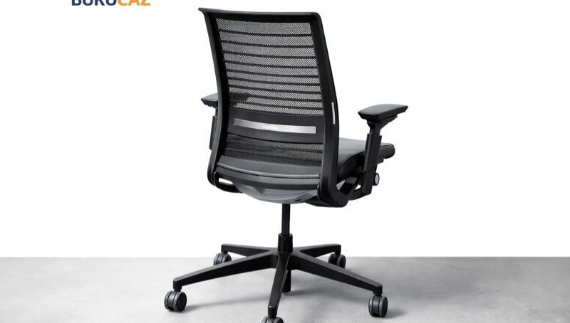 🪑 Chaise de Bureau Reconditionnée Steelcase Think V2 Black – Accoudoirs 4D – Image 3