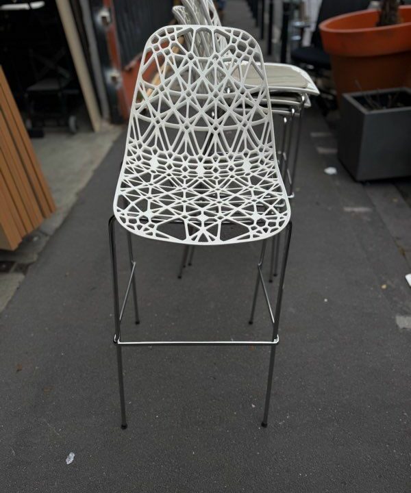 Tabouret Haut Design Crassevig Blanc Made in Italy – Image 2