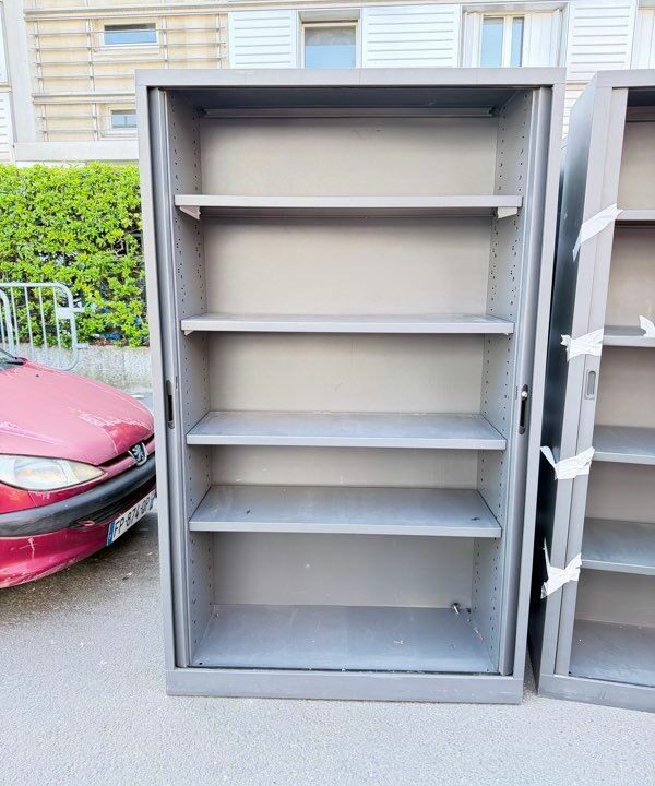 Armoire rideaux métallique 200x120 cm rangement bureau professionnel – Image 3