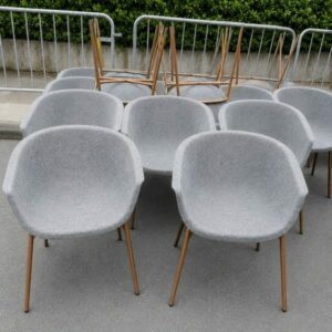 Chaise Design Professionnelle Tissu Gris pour Restaurant
