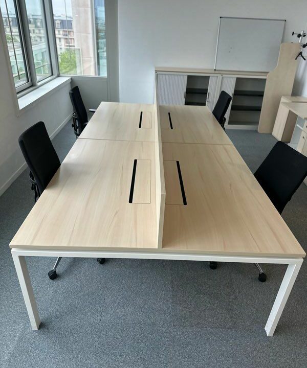 Bench Face à Face d'Occasion pour 4 Personnes - Piètement Mixte et Caisson Intégré – Image 2