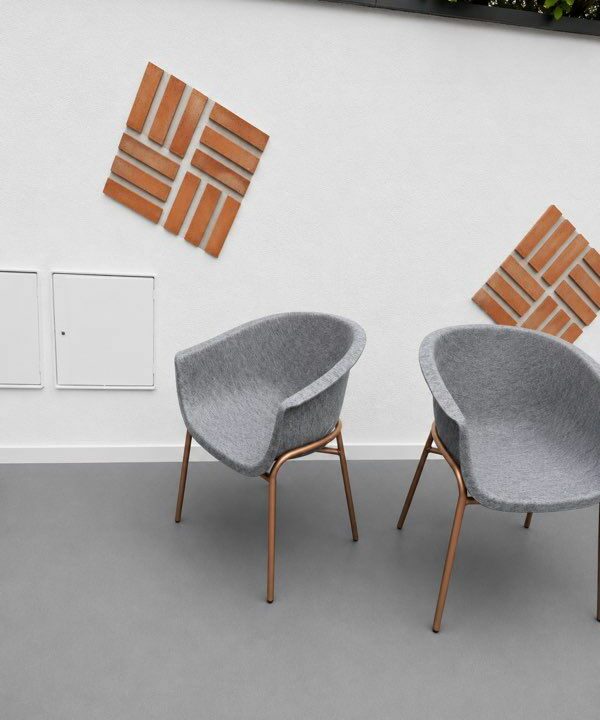 Chaise Design Professionnelle Tissu Gris pour Restaurant – Image 4