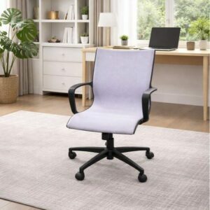 Fauteuil de Bureau Ergonomique – Tissu Gris – Roulettes – 59 HT