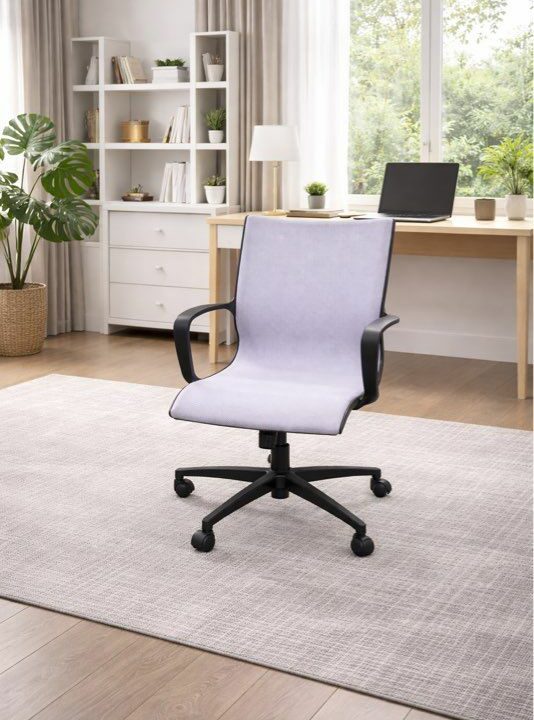 Fauteuil de Bureau Ergonomique – Tissu Gris – Roulettes – 59 HT