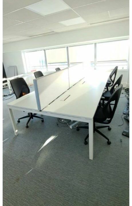 Bench 6 postes – Bureau open space moderne + séparateurs phoniques – Image 2