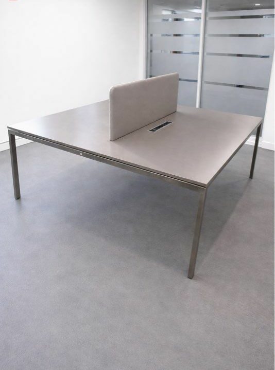 Bureau bench professionnel face à face 2 postes 160x160 – mobilier bureau occasion – Image 4